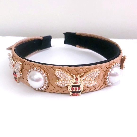 🛍🆕 Story by Davinci PEARL & BEE CRYSTAL RHINESTONE HEADBAND - Picture 3 of 3